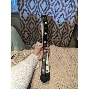 Lane Bryant 14/16 Stretch Black Belt with Pearl & silver studs